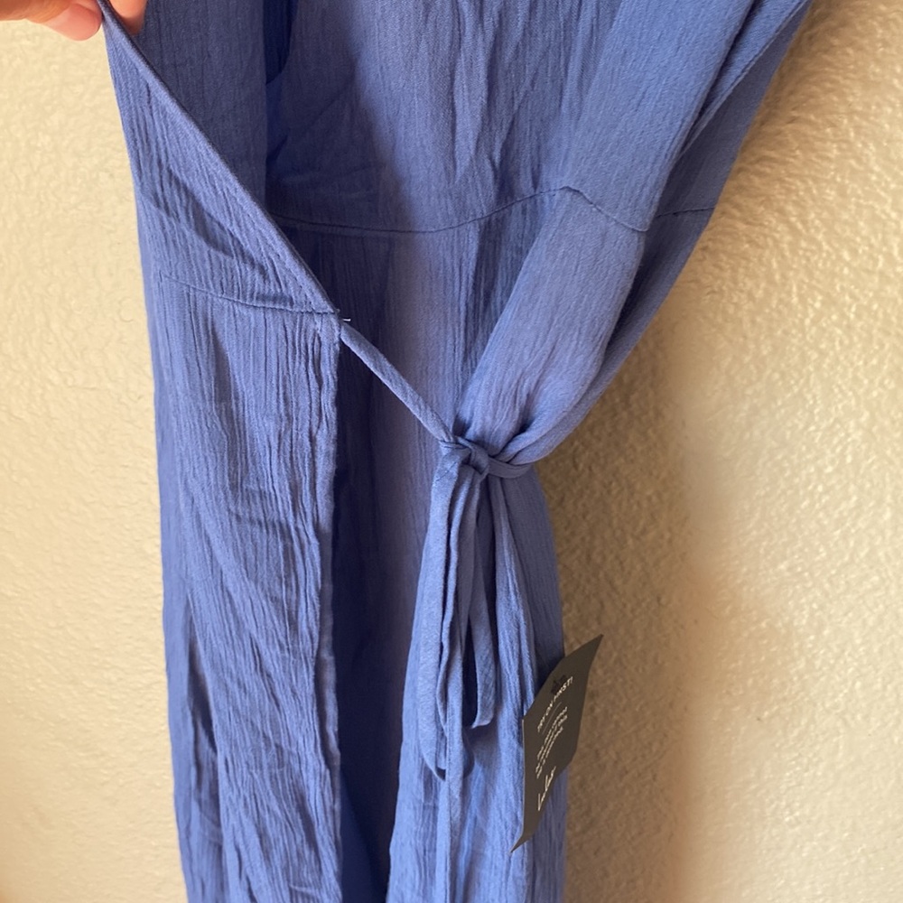 Lulu’s Denim Blue Wrap Maxi Dress - Picture 5 of 9